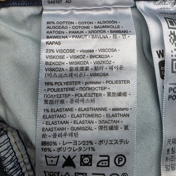 Levis 721 High Rise Skinny Jeans Women's Size 30x30 (Actual 31x30) Dark Wash EUC - Picture 7 of 9